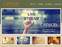 Tablet Screenshot of canyonchurch.org